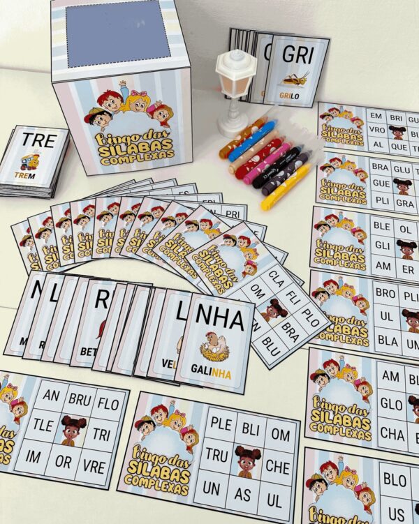 Bingo das sílabas complexas da Little Star Educa